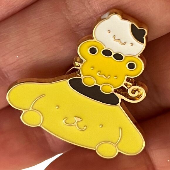 Yellow Bears Tower Chibi Kawaii Enamel Pin - Picture 3 of 7